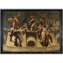 Tempera painting - Apostles and Angels at the Assumption, after Correggio's fresco in the cupola of Parma Cathedral
