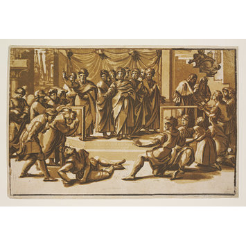 Print - The Death of Ananias; Raphael Cartoons