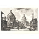 Veduta delle due chiese, l'una detta della Madonna di Loreto, l'altra del Nome di Maria presso la colonna Trajana; View of the two churches, one called Santa Maria di Loreto and the other Nome di Maria, close to Trajan's Column (Print)