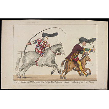 Print - Mr. Grimaldi and Mr. Norman in the Epping Hunt from the Popular Pantomime of the Red Dwarf Print - Mr. Grimaldi and Mr. Norman in the Epping Hunt from the Popular Pantomime of the Red Dwarf