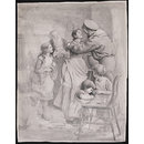 Sailor's Return; Sketch for an oil painting, entitled 'Home Again' (Watercolour)