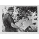 Making a coffin for the body of a neighbour's servant, Bootha Plots, Randfontein, Transvaal (Gauteng) (Photograph)
