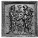 Plaquettte - An Emperor and Concord; Augustus and Abundance