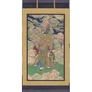 painting - Tiger-taming arhat painting - Tiger-taming arhat