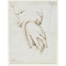 Study of a hand holding a knobbled stick (Drawing)
