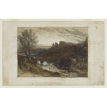 Watercolour - The Towered City; The Haunted Stream Watercolour - The Towered City; The Haunted Stream