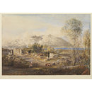 Watercolour - Street of the Tombs, Pompeii Watercolour - Street of the Tombs, Pompeii