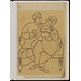 Drawing - A Courtesan and client carousing