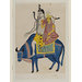 Painting - Shiva and Parvati on the bull Nandi