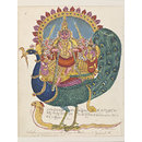 The god Subrahmanya, the god of war. (Painting)