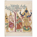 The marriage of Shiva and Parvati (Kalyanasundaramurti). (Painting)