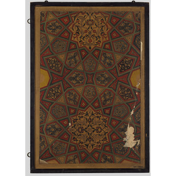 Watercolour - Copy of the decoration of the painted wood ceiling in the court of the Mosque of the Sultan Murad II Watercolour - Copy of the decoration of the painted wood ceiling in the court of the Mosque of the Sultan Murad II