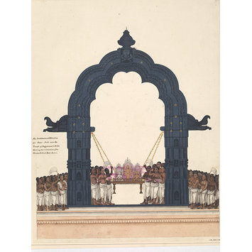 Drawing - Elevation of the black stone arch Drawing - Elevation of the black stone arch