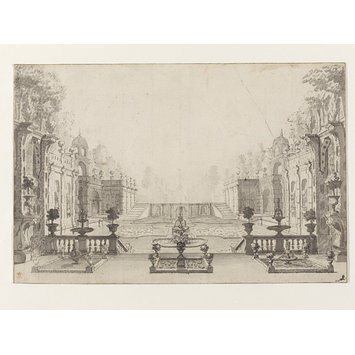 Drawing - A formal garden