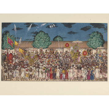 Painting - Shaivite procession at night