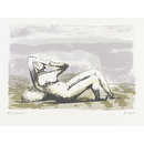 Reclining figure with stormy sky (Print)