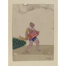 One of twelve paintings of occupations, mainly entertainers. (Painting) One of twelve paintings of occupations, mainly entertainers. (Painting)