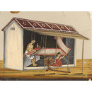 One of eleven paintings depicting craftsmen and their shops. (Painting)