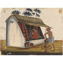 One of ten drawings of shops. (Painting)
