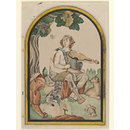 Detail of pietra dura work from the Diwan-i Am, Delhi (Painting)