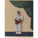 One of twelve drawings of musicians and dancing-girls. (Painting)