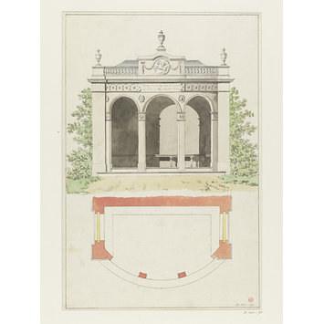 Drawing - Drawing of a pavilion Drawing - Drawing of a pavilion