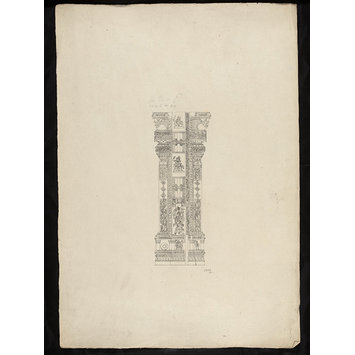 Drawing - Architectural drawing of Tirumala Nayak at Madura,