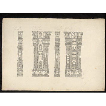 Drawing - Architectural drawing of Tirumala Nayak at Madura,