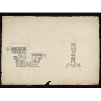 Drawing - Architectural drawing of Tirumala Nayak at Madura,