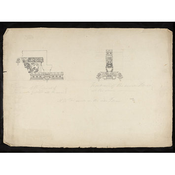 Drawing - Architectural drawing of Tirumala Nayak at Madura,