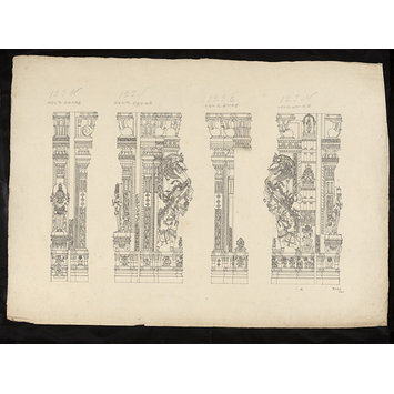 Drawing - Architectural drawing of Tirumala Nayak at Madura,