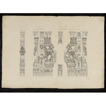 Drawing - Architectural drawing of Tirumala Nayak at Madura,