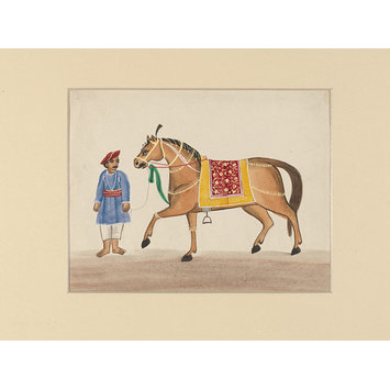 Drawing - A horse and groom Drawing - A horse and groom