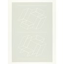 Plate III from the suite of ten entitled 'White Embossing on Gray'. (Print)