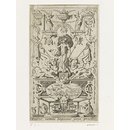 Print - Neptune (plate 17); Set of 20 grotesque panels, containing pagan divinities