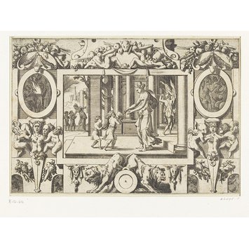 Print - Livre de la conqueste de la Toison d'Or; Jason and the Golden Fleece; Medea's children giving the poisoned gown to Creusa (plate 24)