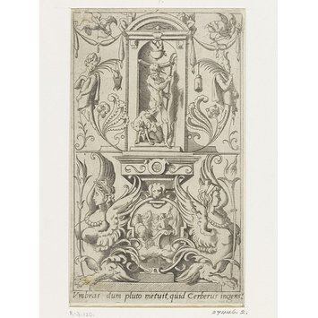 Print - Pluto (plate 7); Set of 20 grotesque panels, containing pagan divinities