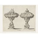 Two designs for covered cups; Set of nine plates showing designs for various objects in metalwork (Print)