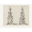 Two designs for candlesticks; Set of nine plates showing designs for various objects in metalwork (Print) Two designs for candlesticks; Set of nine plates showing designs for various objects in metalwork (Print)