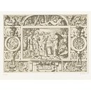 Print - Livre de la conqueste de la Toison d'Or; Jason and the Golden Fleece; Queen Ino giving the roasted crop seeds to the ploughmen of Beotia (plate 1)