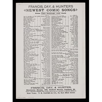 Music sheet - H Beard Print Collection Music sheet - H Beard Print Collection