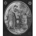 Embroidered picture - Fame at the tomb of Shakespeare Embroidered picture - Fame at the tomb of Shakespeare