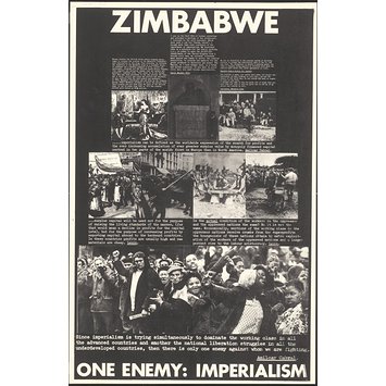 Poster - Zimbabwe.  One Enemy: Imperialism [verso]; Solidarity with Grunwick Strikers [recto]