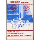 Fight the cuts. Ban Private Practice for a National Health Service (Poster)