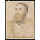 Drawing - Portrait of an Unknown Man, possibily identifiable as Thomas Seymour (c.1508-49)