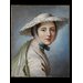 Oil painting - Head of a Girl Wearing a White Hat