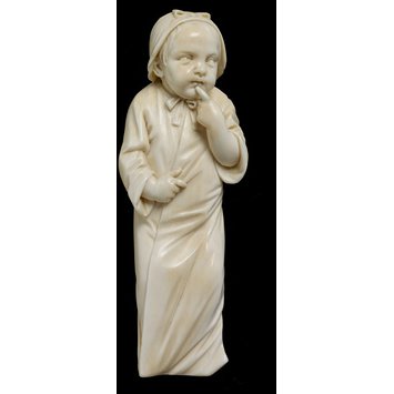 Statuette - Small girl with finger at her mouth