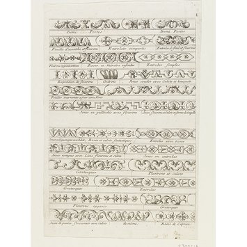 Print - Dessins de divers ornemens et moulures Print - Dessins de divers ornemens et moulures