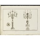 Cahier de Girandoles, Candelâbres et Lustres avec leurs plans; Oeuvres Diverses de Lalonde (Print)