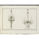 Cahier de Girandoles, Candelâbres et Lustres avec leurs plans; Oeuvres Diverses de Lalonde (Print)